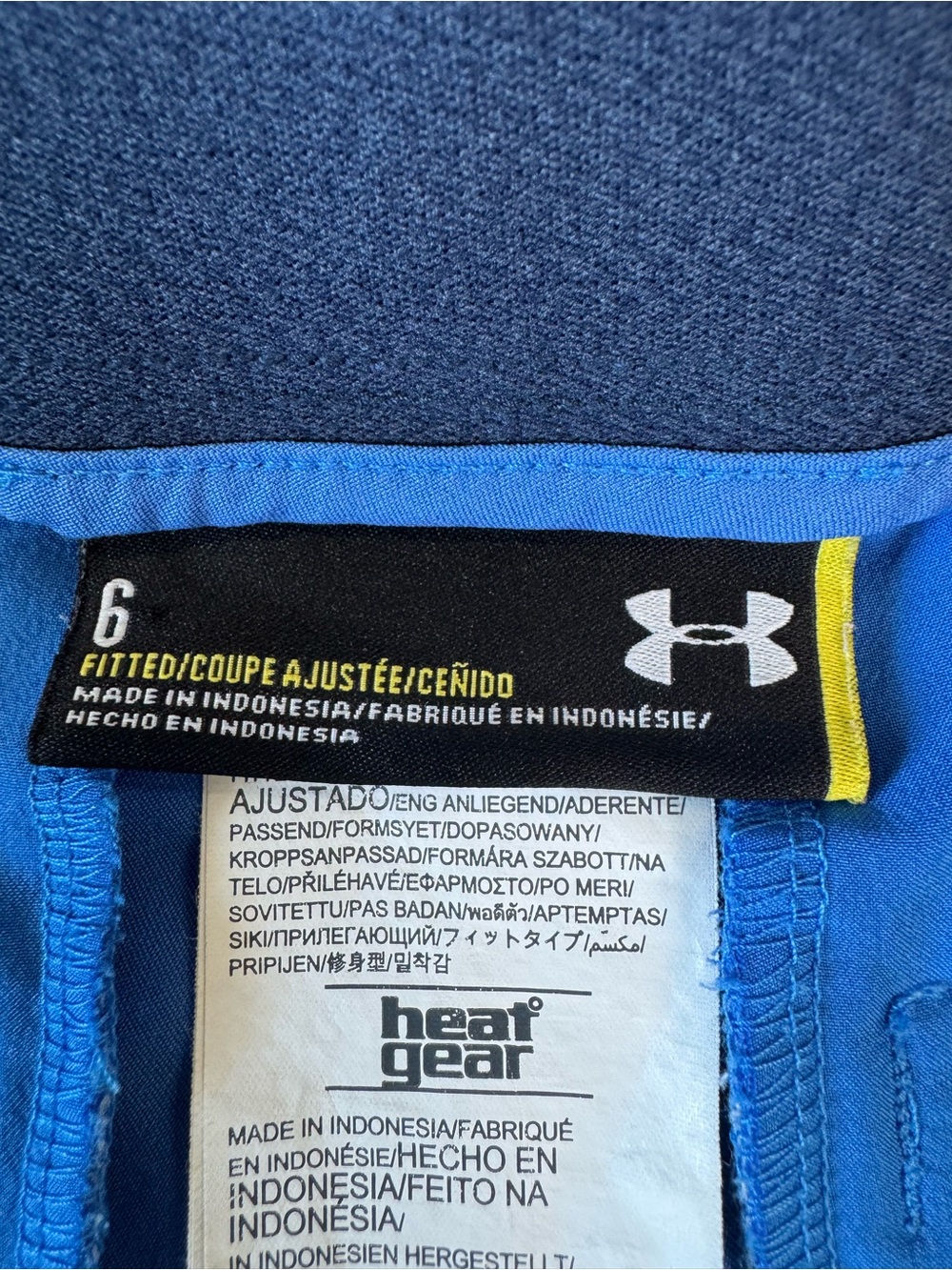 Under Armour Women’s Fitted Performance Shorts Blue Size 6 4” Inseam - Picture 5 of 13